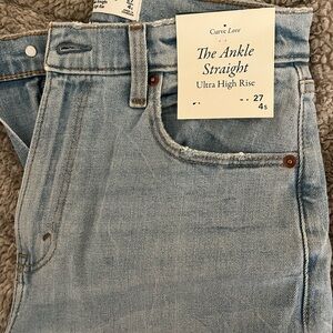 Curve Love Ankle Straight Ultra High Rise Jeans